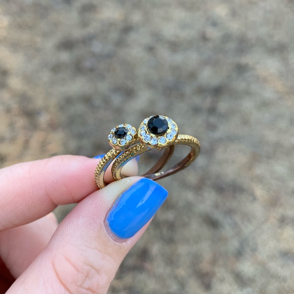 Rhinestone Primrose Stacking Rings - Picture 8 of 13